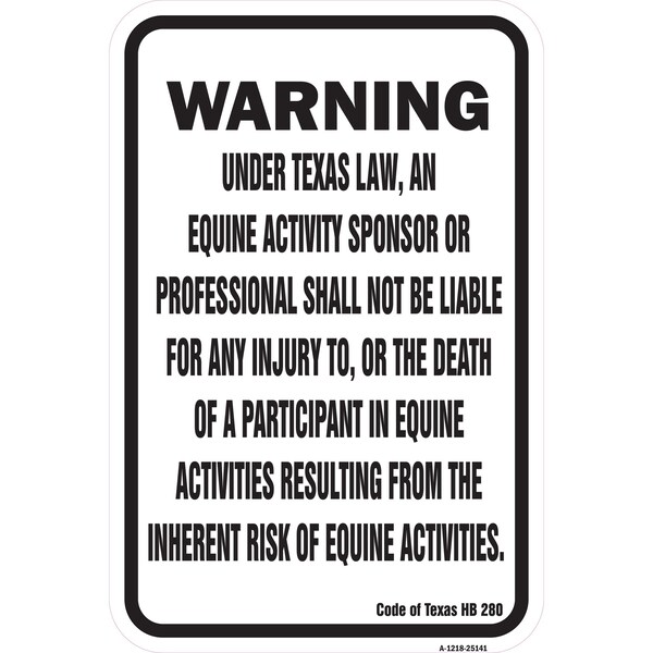 Signmission Safety Sign, 12 in Height, Aluminum, 18 in Length, 25141 A-1218-25141 - main
